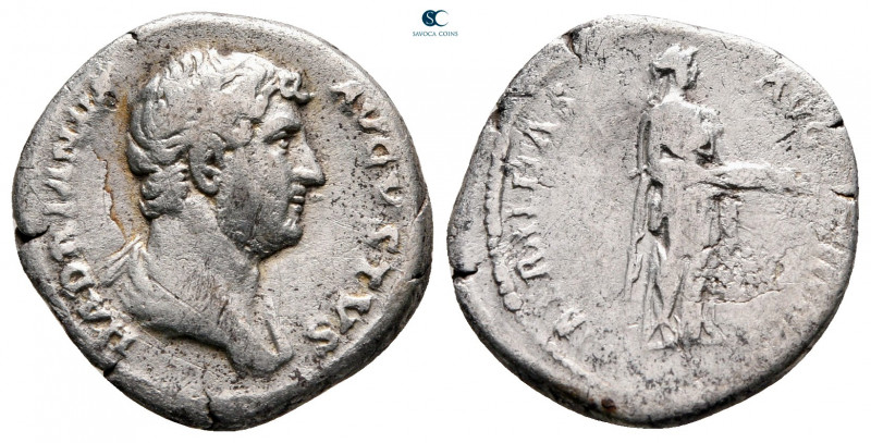 Hadrian AD 117-138. Rome
Denarius AR

18 mm, 2,84 g



nearly very fine