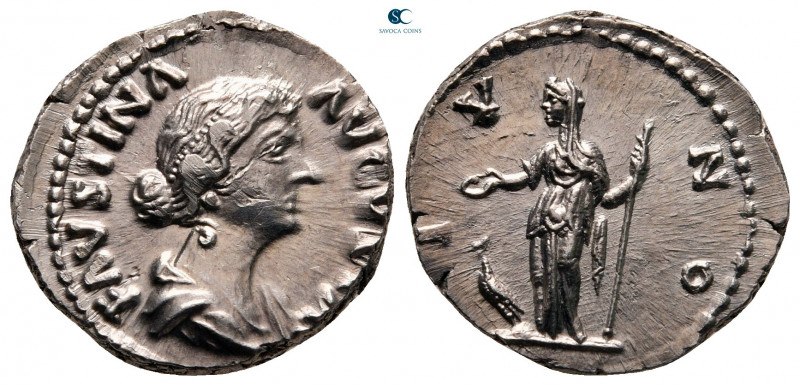 Faustina II AD 147-175. Rome
Denarius AR

19 mm, 3,32 g



very fine