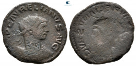 Aurelian AD 270-275. Antioch. Brockage Antoninianus Æ