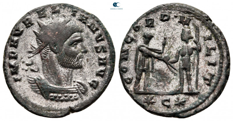 Aurelian AD 270-275. Cyzicus
Antoninianus Æ silvered

22 mm, 4,05 g



ne...