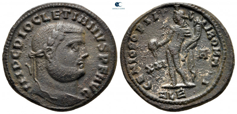 Diocletian AD 284-305. Alexandria
Follis Æ

25 mm, 10,02 g



very fine