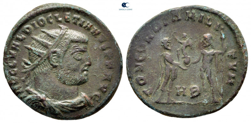 Diocletian AD 284-305. Heraclea
Radiatus Æ

20 mm, 3,31 g



very fine