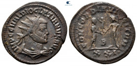 Diocletian AD 284-305. Siscia. Radiatus Æ