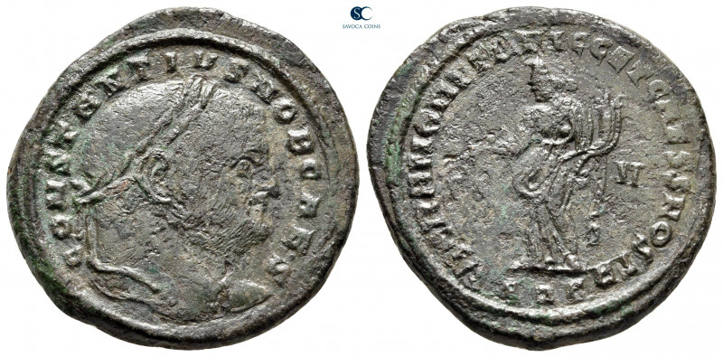 Constantius I Chlorus, as Caesar AD 293-305. Aquileia
Nummus Æ

29 mm, 10,21 ...