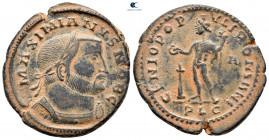 Galerius Maximianus AD 305-311. Lugdunum. Follis Æ