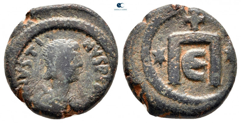 Justin I AD 518-527. Constantinople
Pentanummium Æ

15 mm, 3,02 g



very...
