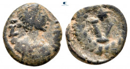Justinian I AD 527-565. Possibly Sicilian mint. Pentanummium Æ