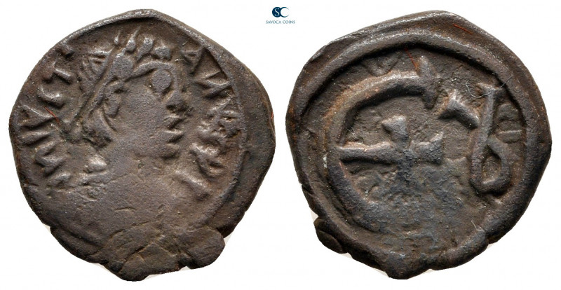 Justinian I AD 527-565. Theoupolis (Antioch)
Pentanummium Æ

14 mm, 2,01 g
...