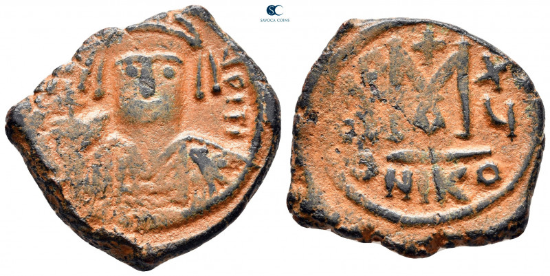 Maurice Tiberius AD 582-602. Nikomedia
Follis or 40 Nummi Æ

30 mm, 11,48 g
...