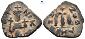 Constans II AD 641-668. Contemporary imitation. Follis or 40 Nummi Æ