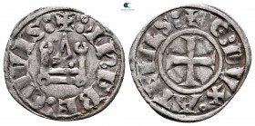 Guillame de la Roche AD 1280-1287. Denier Tournois BI
