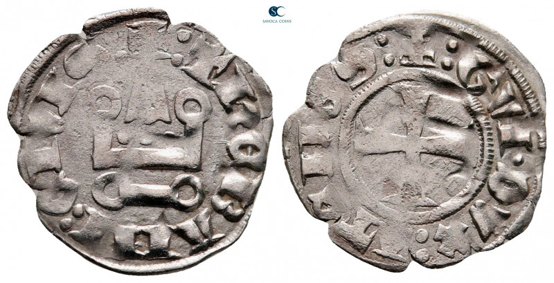 Gui II de La Roche AD 1287-1308. 
Denier Tournois BI

19 mm, 0,79 g



ne...