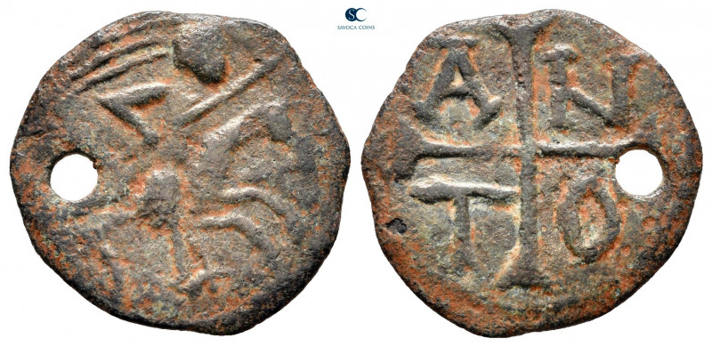 Levon I AD 1198-1219. Royal
Follis Æ

17 mm, 1,59 g



very fine, holed