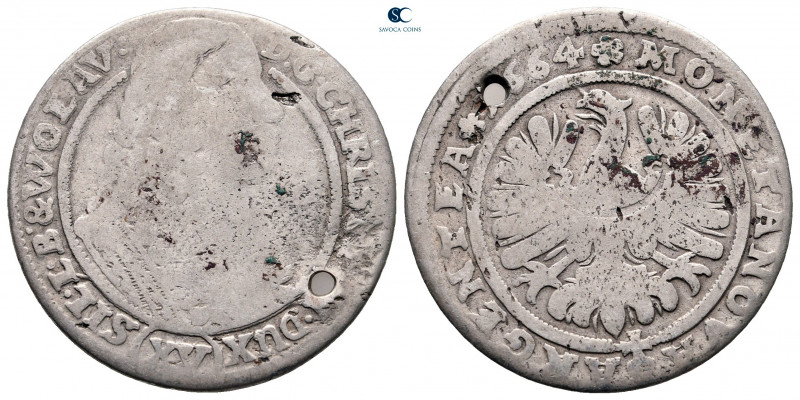 Germany. Silesia, Brieg. Christian AD 1639-1672.
15 Kreuzer AR

28 mm, 5,88 g...