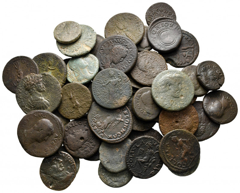 Lot of ca. 46 roman provincial bronze coins / SOLD AS SEEN, NO RETURN! 

nearl...