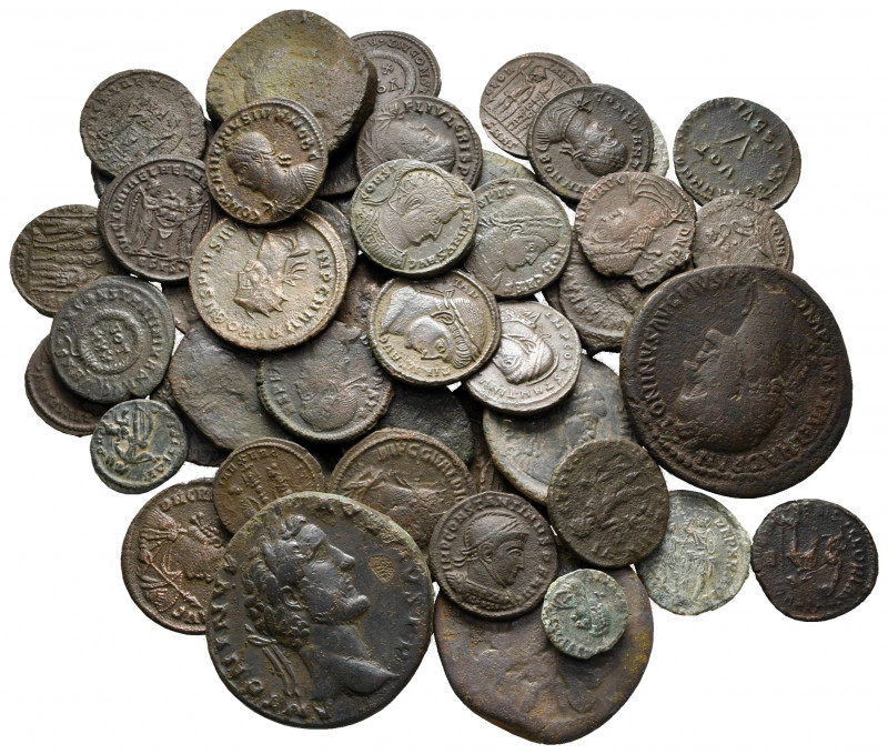 Lot of ca. 52 roman bronze coins / SOLD AS SEEN, NO RETURN! 

very fine