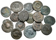 Lot of ca. 16 roman bronze coins / SOLD AS SEEN, NO RETURN! very fine
