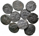 Lot of ca. 10 roman bronze coins / SOLD AS SEEN, NO RETURN! very fine