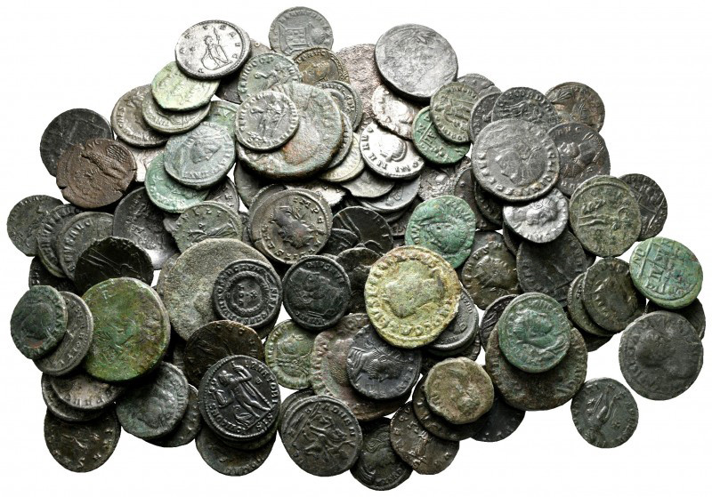 Lot of ca. 121 roman bronze coins / SOLD AS SEEN, NO RETURN! 

very fine