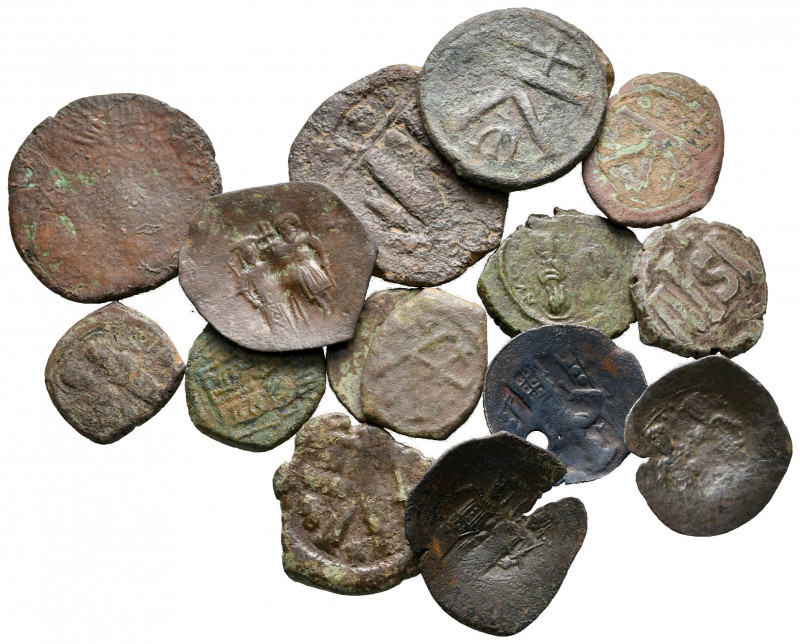 Lot of ca. 16 byzantine bronze coins / SOLD AS SEEN, NO RETURN! 

nearly very ...