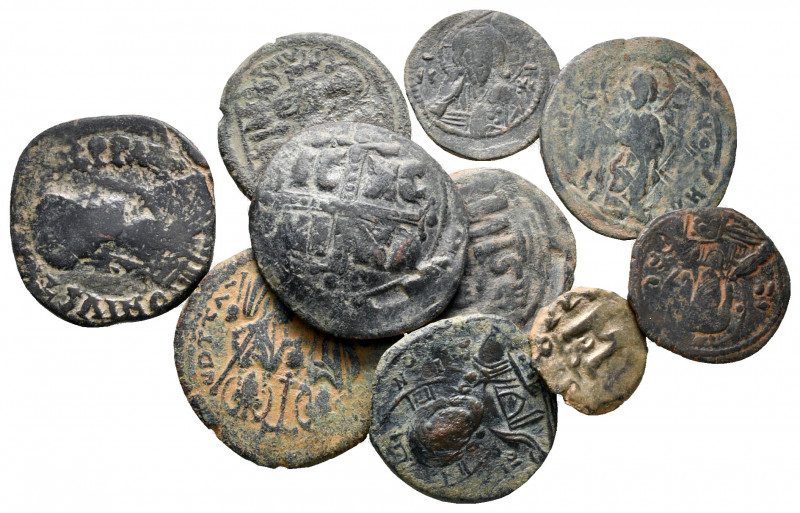 Lot of ca. 10 byzantine bronze coins / SOLD AS SEEN, NO RETURN! 

nearly very ...