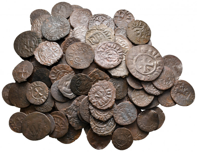 Lot of ca. 110 medieval bronze coins / SOLD AS SEEN, NO RETURN! 

nearly very ...