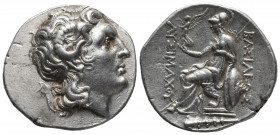 Greek
Bithynia, Herakleia Pontika AR Tetradrachm. In the name and types of Lysimachos of Thrace. Circa 190-175 BC. Diademed head of the deified Alexa...