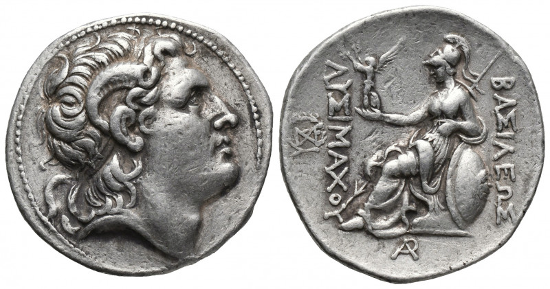 Greek
Kings of Thrace. Lysimachos. 305-281 BC. AR Tetradrachm . Pella mint. Stru...