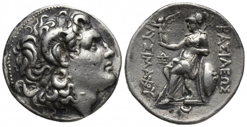 Greek
Kings of Thrace. Lysimachos, 305-281 BC. AR Tetradrachm , Lampsakos, circa...