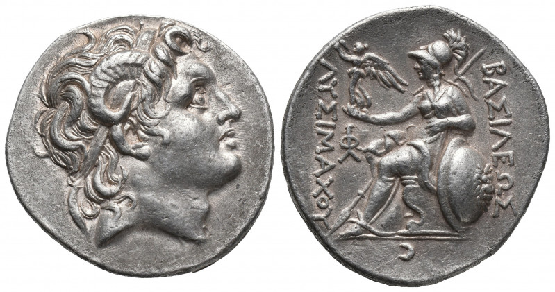 Greek
KINGS of THRACE, Macedonian. Lysimachos. 305-281 BC. AR Tetradrachm Lampsa...