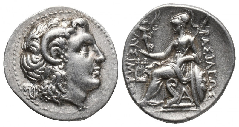 Greek
KINGS OF THRACE. Lysimachos, 305-281 BC. AR Drachm Ephesos, circa 294-287...