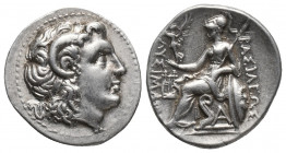 Greek
KINGS OF THRACE. Lysimachos, 305-281 BC. AR Drachm Ephesos, circa 294-287. Diademed head of the deified Alexander the Great to right, with horn...