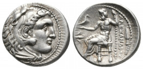 Greek
Kings of Macedon. Kolophon. Philip III Arrhidaeus 323-317 BC. In the name and types of Alexander III. Struck under Menander or Kleitos, circa 32...