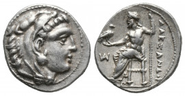 Greek
KINGS of MACEDON. Alexander III 'the Great'. 336-323 BC. AR Drachm Miletos mint. Struck under Philoxenos, circa 325-323 BC. Head of Herakles rig...