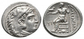 Greek
KINGS OF MACEDON. Alexander III ‘the Great’, 336-323 BC. Drachm (Silver, 18 mm, 4.26 g, 12 h), Sardes, struck under Menander or Kleitos, circa 3...