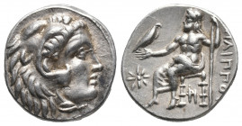 Greek
KINGS OF MACEDON. Philip III Arrhidaios, 323-317 BC. Drachm uncertain mint in western Asia Minor. Head of Herakles to right, wearing lion skin h...