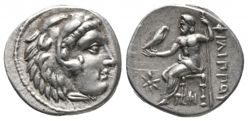 Greek
KINGS OF MACEDON. Philip III Arrhidaios, 323-317 BC. AR Drachm uncertain m...