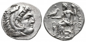 Greek
Kingdom of Macedon, Antigonos I Monophthalmos AR Drachm. In the name and types of Alexander III. Lampsakos, circa 310-301 BC. Head of Herakles t...