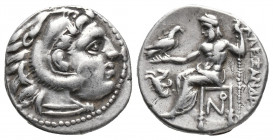 Greek
Kings of Thrace, Lysimachos AR Drachm. In the name and types of Alexander III of Macedon. Magnesia ad Maeandrum, circa 305-281 BC. Head of Herak...