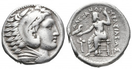 Greek 
KINGS of MACEDON. Alexander III the Great (336-323 BC). AR tetradrachm Amphipolis mint.ca. 325-323/2 BC. Head of Heracles right, wearing lion s...