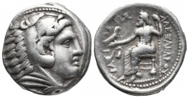 Greek
KINGS of MACEDON. Alexander III, 336-323 BC AR tetradrachm, posthumous, 323/320 BC Chr., Amphipolis; Heracles head in a lion's skin right // Zeu...