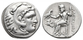 Greek 
KINGS OF MACEDON. Alexander III 'the Great' (336-323 BC). Drachm. Lampsakos.
Obv: Head of Herakles right, wearing lion skin.Rev: AΛΕΞΑΝΔΡΟΥ.
Ze...