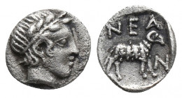 Greek
TROAS, Neandria. Circa 350-340 BC. AR Obol . Chian standard. Laureate head of Apollo right / Ram standing right within shallow incuse square. Go...