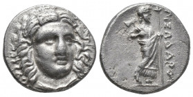 Greek
SATRAPS of CARIA. Pixodaros. Circa 341/0-336/5 BC. AR Didrachm . Halikarnassos mint. Laureate head of Apollo facing slightly right, drapery arou...