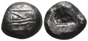 Greek
LYCIA, Phaselis. Circa 530-500 BC. AR Stater . Prow of galley right, terminating in a boar's forepart / Incuse square with irregular lines
 Weig...