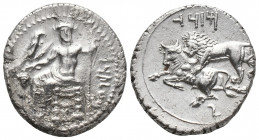Greek
CILICIA. Tarsos. Mazaios, Satrap of Cilicia 361-334 BC.Stater AR
&#67649;&#67663;&#67659;&#67669;&#67667;&#67654; (in Aramaic), Baaltars seated ...