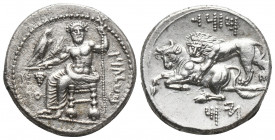 Greek
CILICIA, Tarsos. Mazaios. Satrap of Cilicia, 361/0-334 BC. AR Stater . Baal of Tarsos seated left, head and torso facing, holding eagle, grain e...