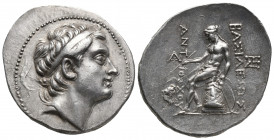Greek
SELEUKID EMPIRE. Antiochos III 'the Great'. 222-187 BC. AR Tetradrachm . Soli mint. Struck circa 197 BC. Diademed head right / BAΣIΛEΩΣ ANT-IOXO...