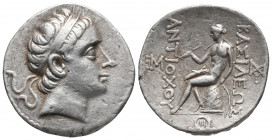 Greek
SELEUKID EMPIRE. Antiochos III ‘the Great’, 223-187 BC. AR Tetradrachm , Seleukeia on the Tigris, after 220. Diademed head of Antiochos III to r...