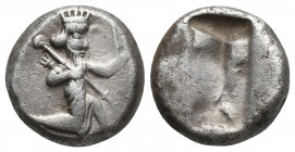 Greek
PERSIA, Achaemenid Empire. temp. Xerxes I to Darios II. Circa 485-420 BC. AR Siglo . Lydo-Milesian standard. Sardes mint. Persian king or hero, ...